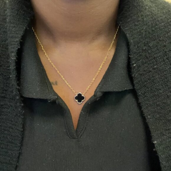 Neiman Marcus 18K Gold Plated Clover Necklace - Picture 2 of 5